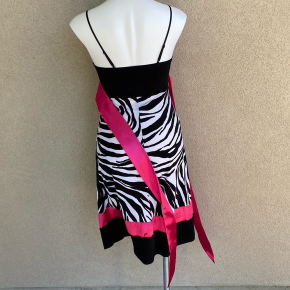 Animal Print Color Block Flirty Bow & Tie Dress - Picture 4 of 4